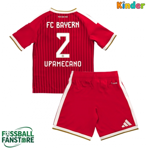 Bayern Munich Dayot Upamecano #2 Replik Heimtrikot Kinder 2026-27 Kurzarm (+ Kurze Hosen)